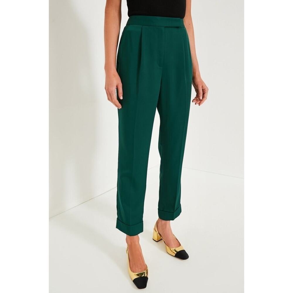 TUCKERNUCK Dark Green Duncan Pleated Size 6 NWT Retail $168 Tuckernuck